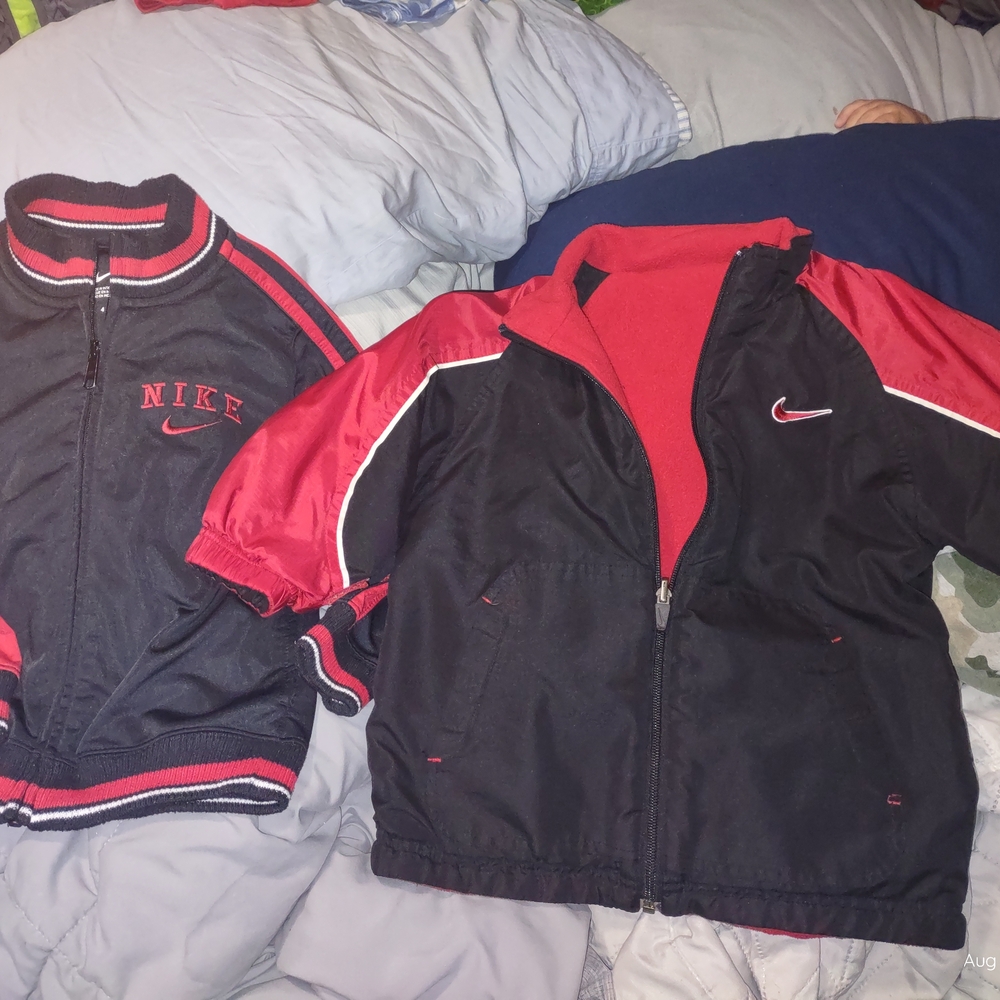 Nike Kids' Black and Red Puffer Jacket Set